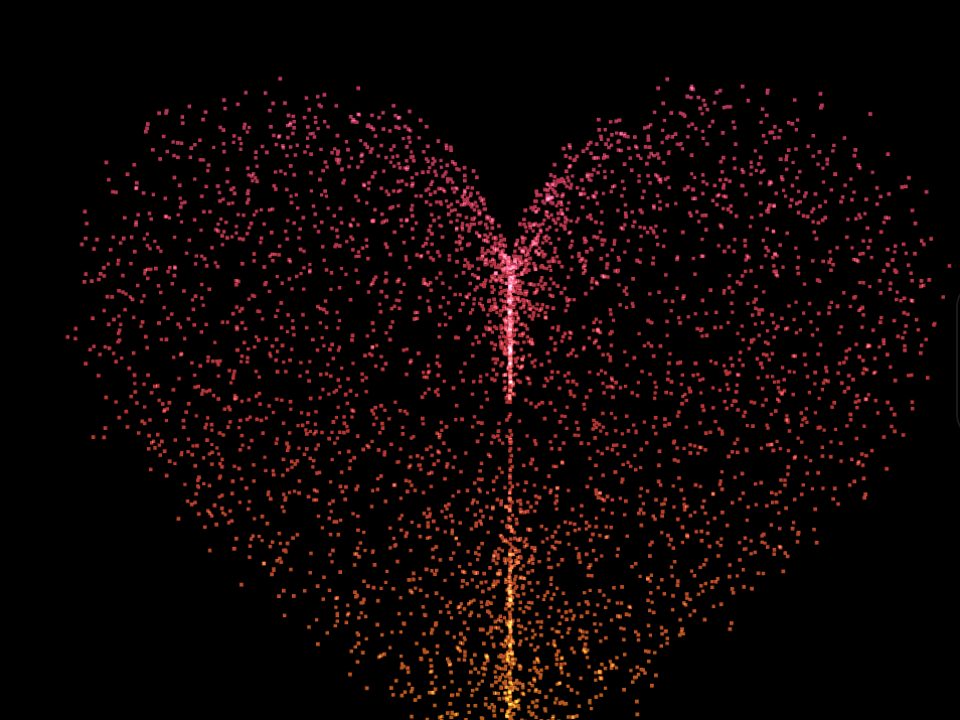 A glowing heart